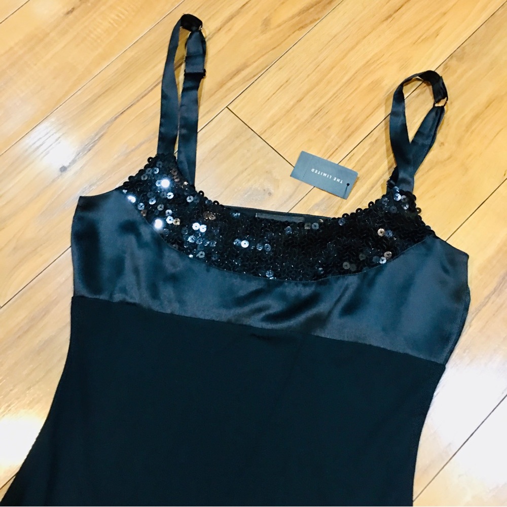 The Limited new tags satin sequin glitter blouse luxury tank top halter small